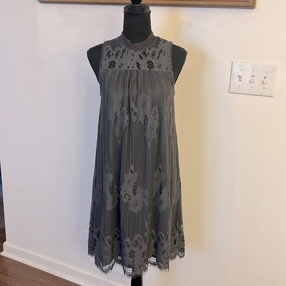 Maurices Classy Lace Neckline Baby Doll Dress, Sz. S. - Picture 1 of 8